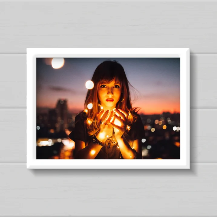 The girl with light